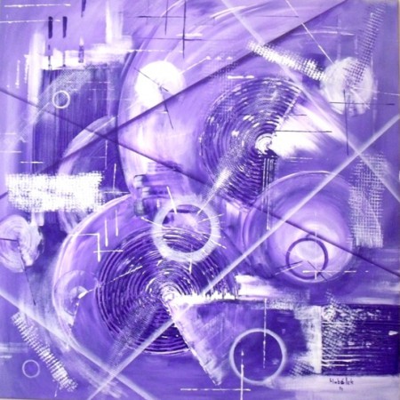 Stroj , 70x70cm , akryl na plátne